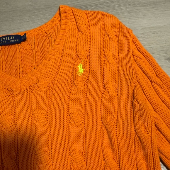 Ralph Lauren Vibrant Orange Knit Pullover - Picture 2 of 4